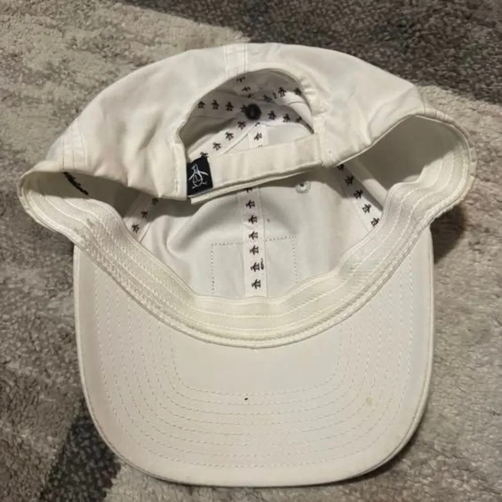 Original Penguin Munsingwear White Tennis Cap, Patch Logo